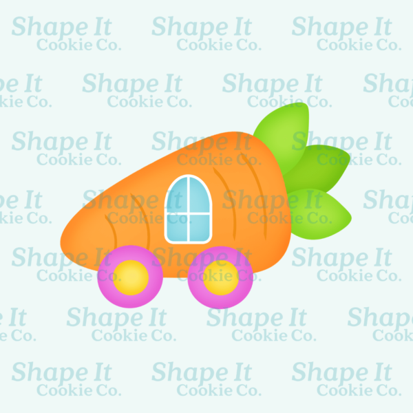 Easter express carrot cart cookie cutter image for Shape It Cookie Co.