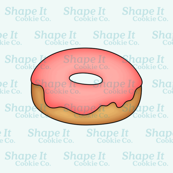 Pink donut cookie cutter image for Shape It Cookie Co.