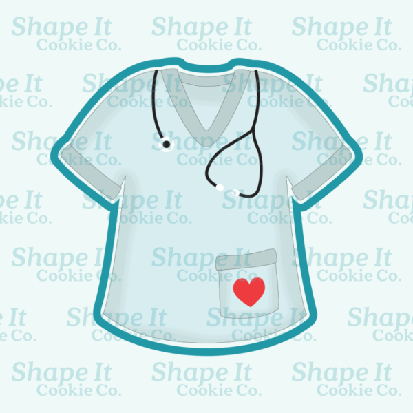 Medical Scrubs Cookie Cutter - Image 2