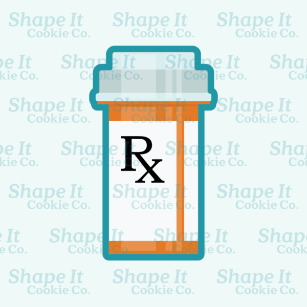 Pill Rx Medicine Bottle Cookie Cutter - Image 2