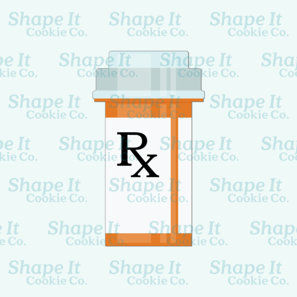 Pill Rx Medicine Bottle Cookie Cutter