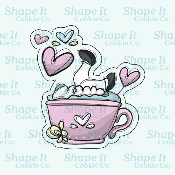 Alice Inside Cup with Hearts Cookie Cutter - Image 2