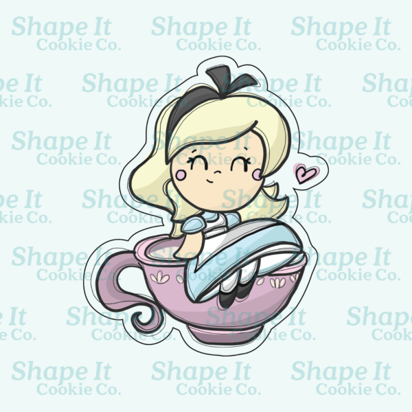 Alice Sitting on a Cup Cookie Cutter - Image 2