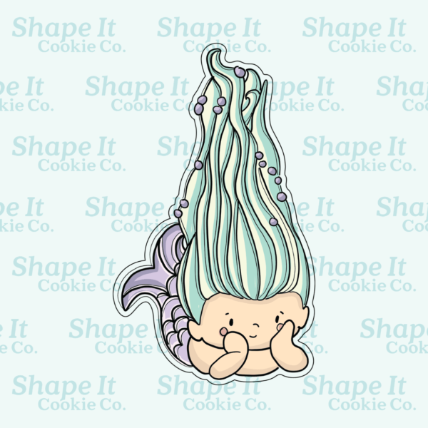 Mermaid with Mint Hair Cookie Cutter - Image 2