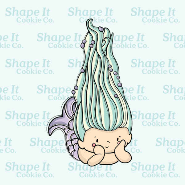 Mermaid with Mint Hair Cookie Cutter