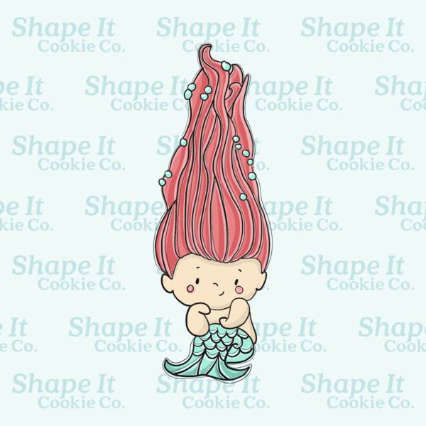 Mermaid with Red Hair Cookie Cutter