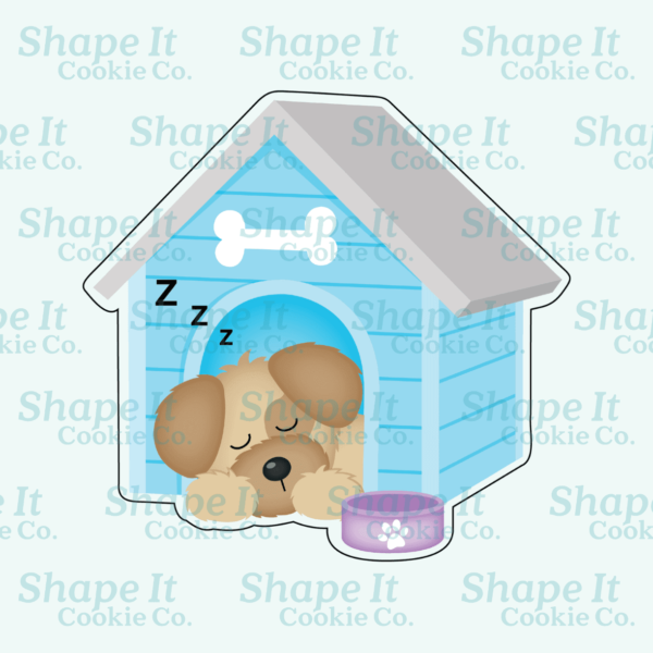 Puppy Sleeping in Dog House Cookie Cutter - Image 2