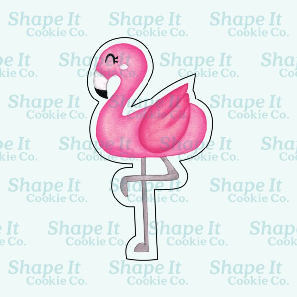 Summer Flamingo Cookie Cutter - Image 2