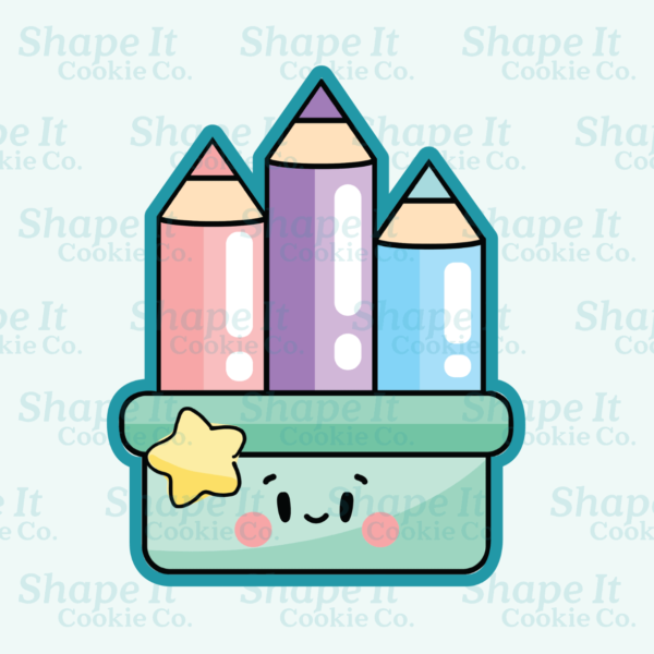 Colored Pencils in Cup Cookie Cutter - Image 2