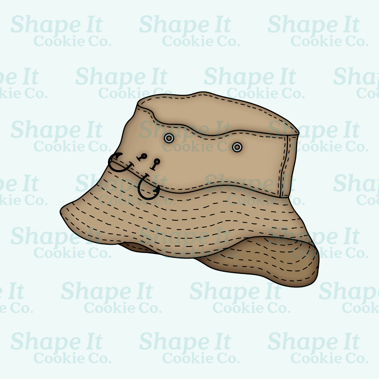 Fishing Hat Cookie Cutter - Shape It Cookie Co.