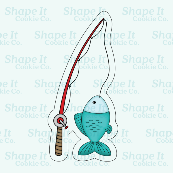 Fishing Rod & Fish Cookie Cutter - Image 2