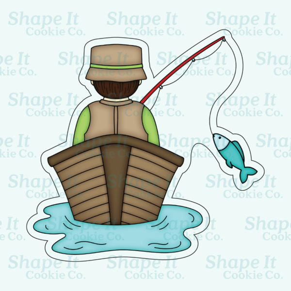 Fisherman in Boat Cookie Cutter - Image 2