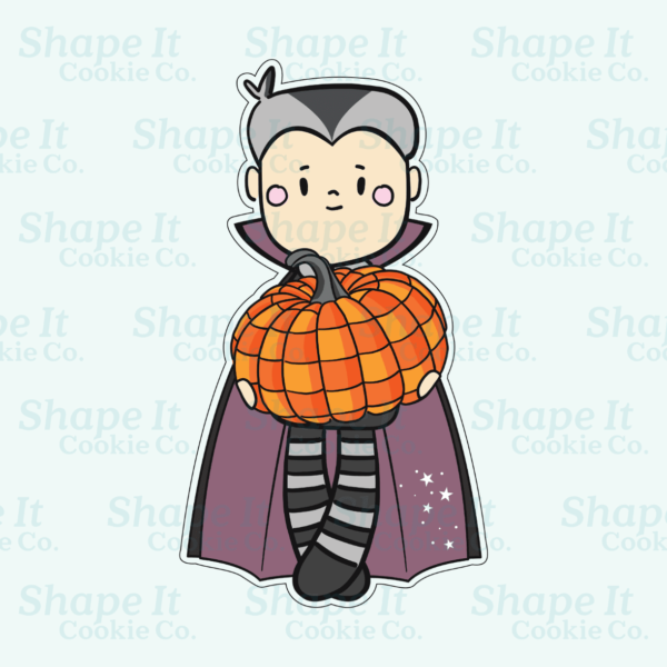 Dracula with Pumpkin Rag Doll Cookie Cutter - Image 2