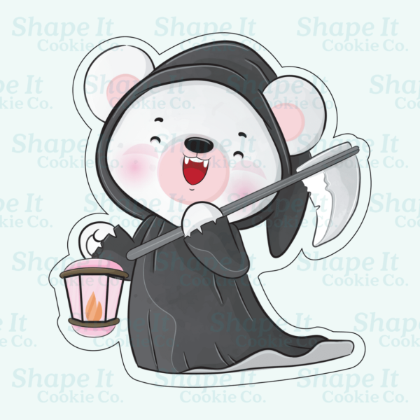 Halloween Bear in Grim Reaper (Death) Costume Cookie Cutter - Image 2