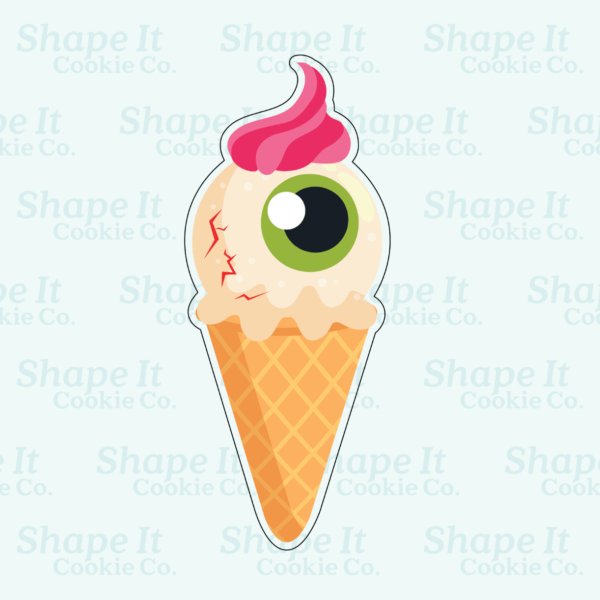 Halloween Gooey Eye Ice Cream Cone Cookie Cutter - Image 2