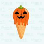 Halloween Pumpkin Ice Cream Cone Cookie Cutter