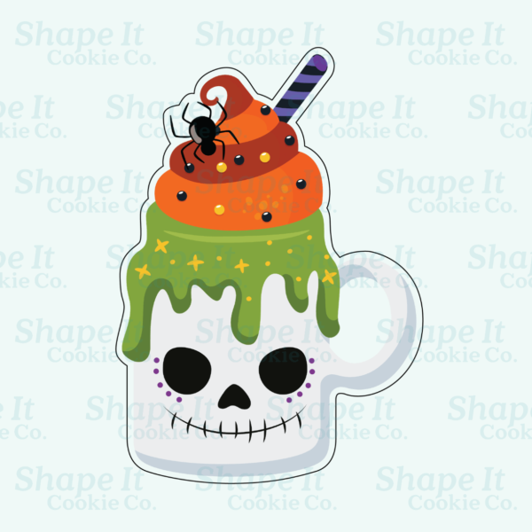 Halloween Skull Milkshake Cup Cookie Cutter - Image 2