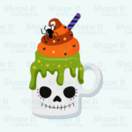 Halloween Skull Milkshake Cup Cookie Cutter