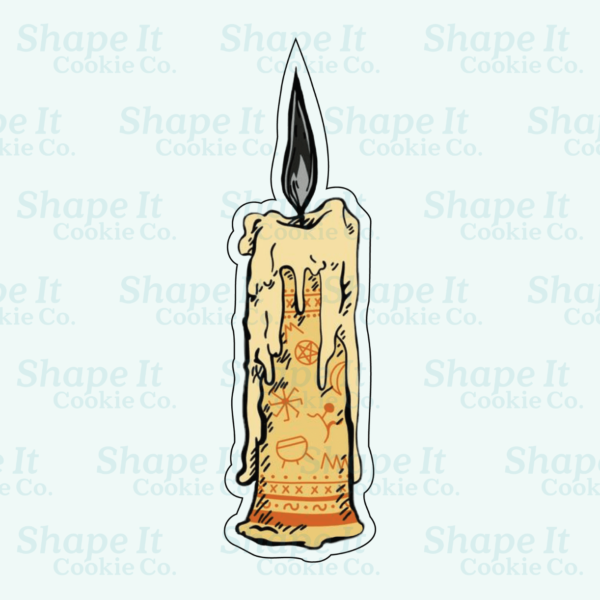 Black Flame Candle Cookie Cutter - Image 2