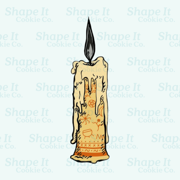 Black Flame Candle Cookie Cutter