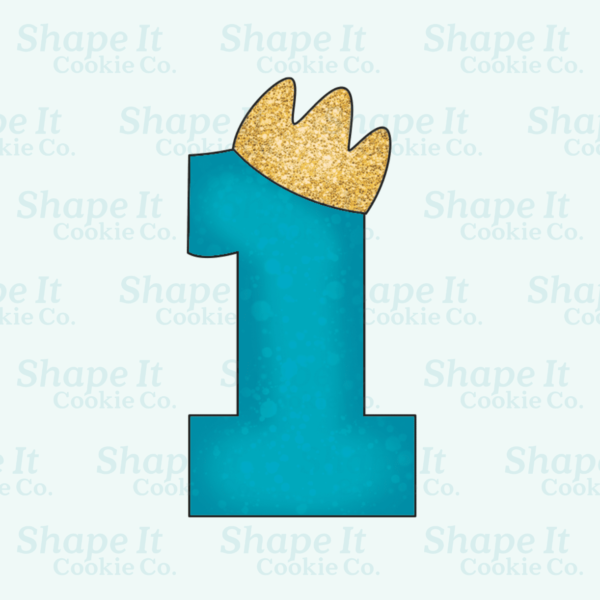 Crown Number 1 Cookie Cutter - Image 3