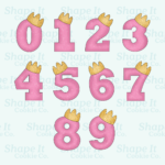 Crown Numbers Cookie Cutter Set