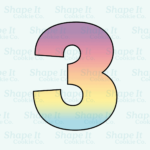 Number 3 Cookie Cutter