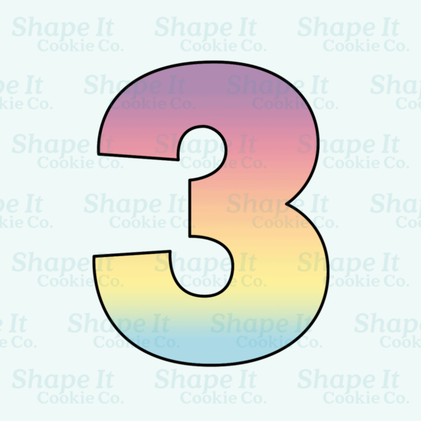 Number 3 Cookie Cutter