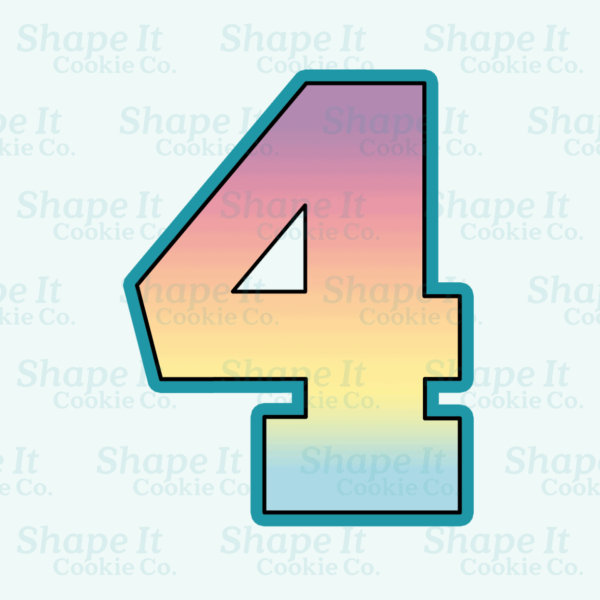 Number 4 Cookie Cutter - Image 2