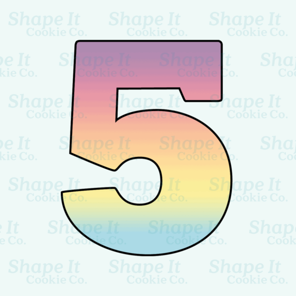 Number 5 Cookie Cutter