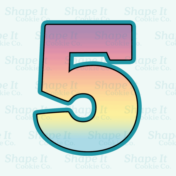 Number 5 Cookie Cutter - Image 2