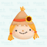 Scarecrow with Sunflower Hat Face Cookie Cutter