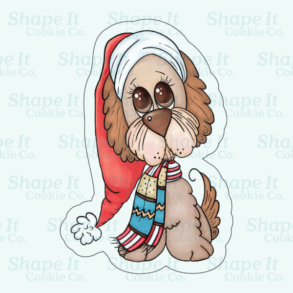 Dog in Santa Hat Cookie Cutter - Image 2