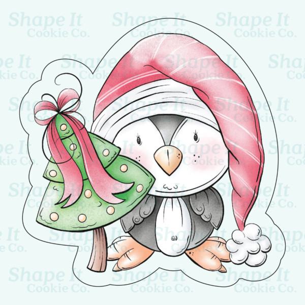 Penguin in Santa Hat Cookie Cutter - Image 2