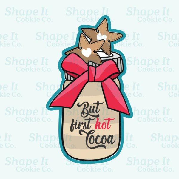 Hot Cocoa Mason Jar Cookie Cutter - Image 2