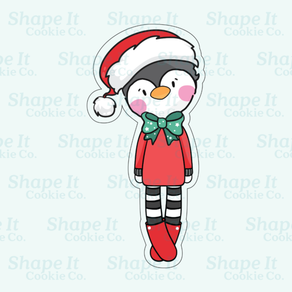 Tall Christmas Penguin Cookie Cutter - Image 2