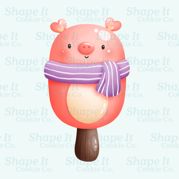 Winter Piggie Popsicle Cookie Cutter