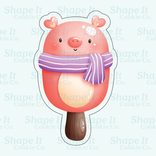 Winter Piggie Popsicle Cookie Cutter - Image 2