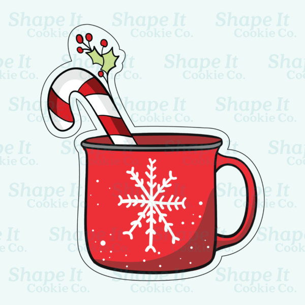 Candy Cane in Christmas Mug Cookie Cutter - Image 2