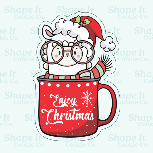 Christmas Llama in Mug Cookie Cutter - Image 2