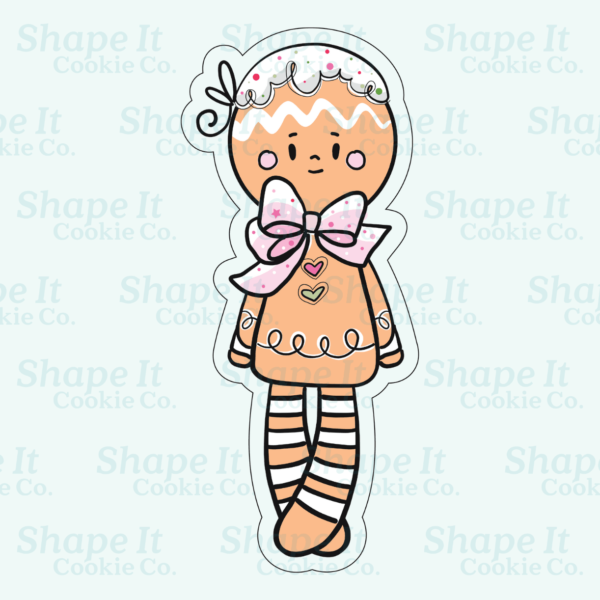 Tall Gingerbead Girl Cookie Cutter - Image 2