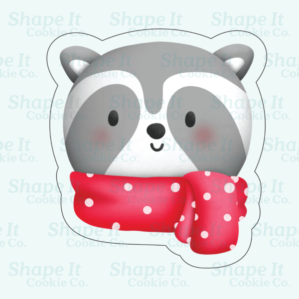 Winter Raccoon Cookie Cutter - Image 2