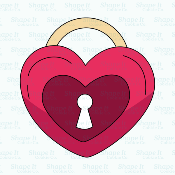 Heart Shaped Lock Cookie Cutter