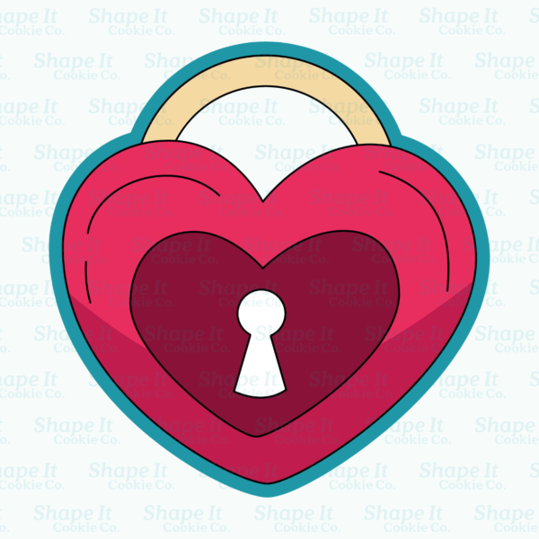 Heart Shaped Lock Cookie Cutter - Image 2