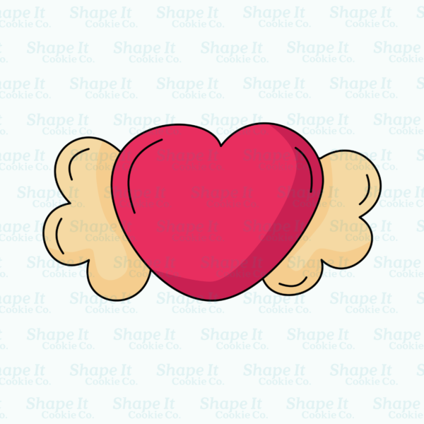 Heart with Wings Cookie Cutter