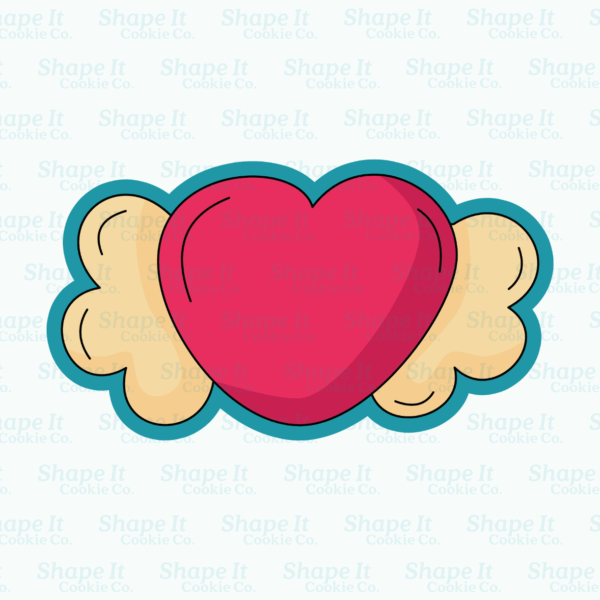 Heart with Wings Cookie Cutter - Image 2