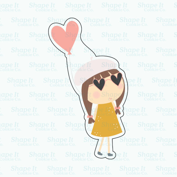 Love Is Girl with Balloon Cookie Cutter - Image 2