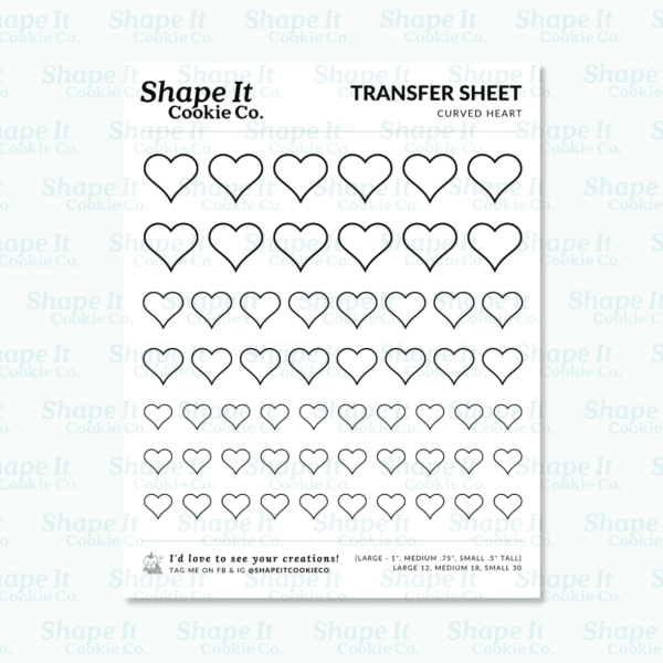 Curved Heart Transfer Sheet - Image 2