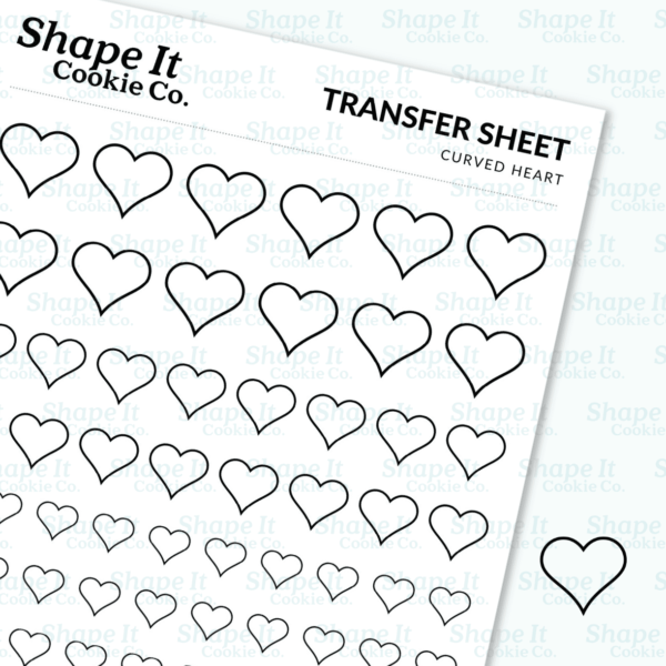 Curved Heart Transfer Sheet