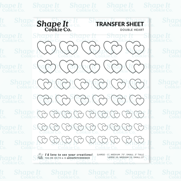 Double Heart Transfer Sheet - Image 2
